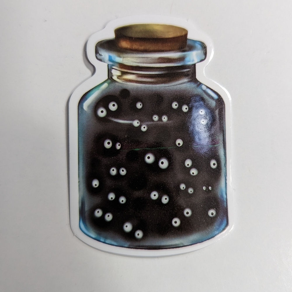 Jar of eyes sticker